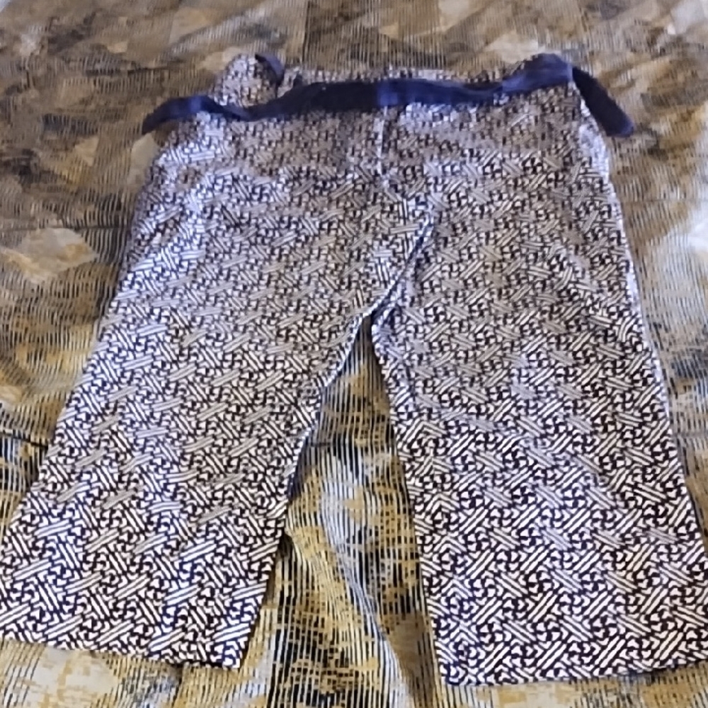 Talbots Black and White Geometric Pants